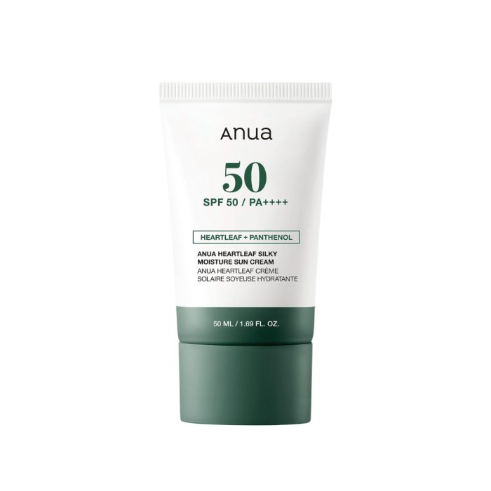 ضدآفتاب آنوا Heartleaf Silky Moisture SPF50+ PA++++ حجم 50 میل