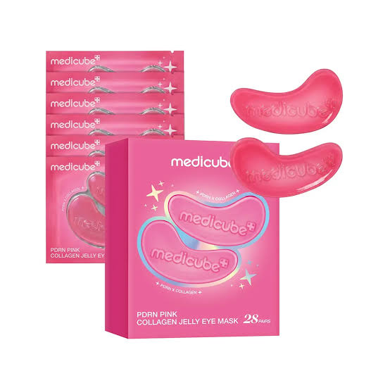 پچ زیر چشم کلاژن و PDRN مدی کیوب حجم 28 عدد | ماسک دور چشم کلاژن وpdrn مدی کیوب | Medicube PDRN Pink Collagen Jelly Eye Mask